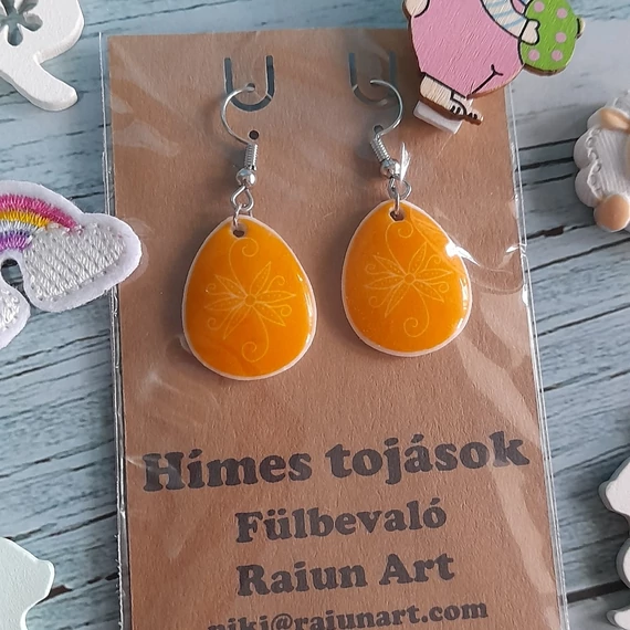 sárga papcsillag mintájú fülbevaló